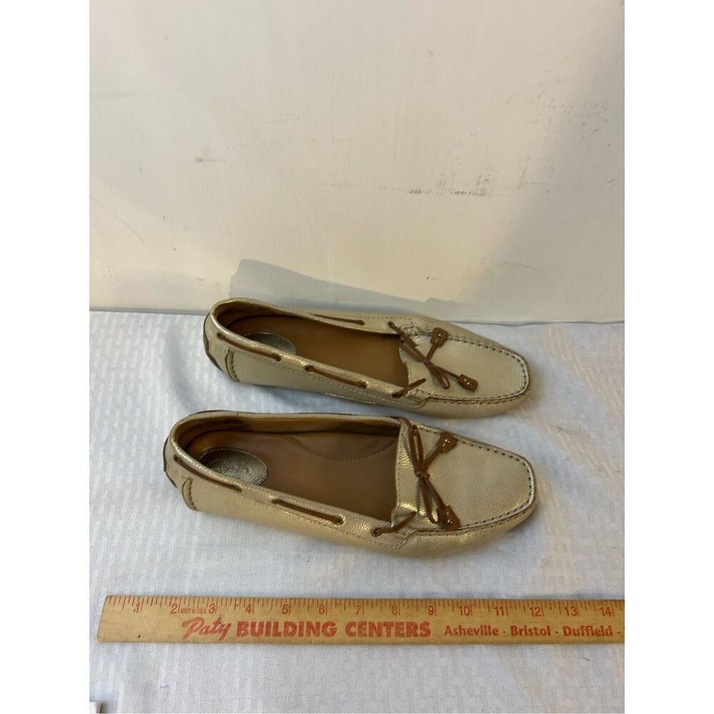 Clarks loafers shoes gold size 10‎